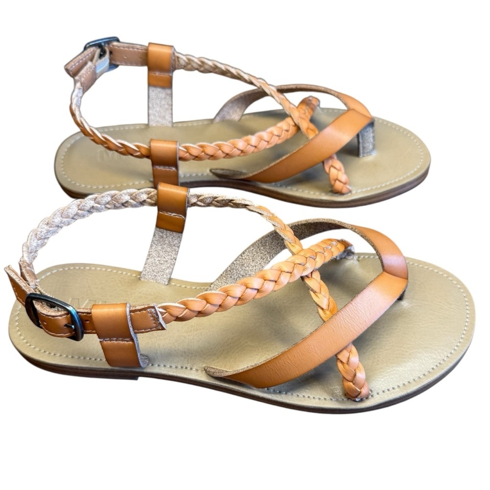 MIA Vaeda Women's Braided Sandals. Tan/Camel Color. Size 6. New in box!
